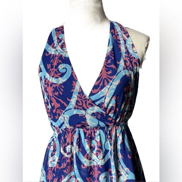 Ya Los Angeles Bright Colorful Hi/Low Racerback Dress (Size: LG Juniors) - Picture 10 of 10